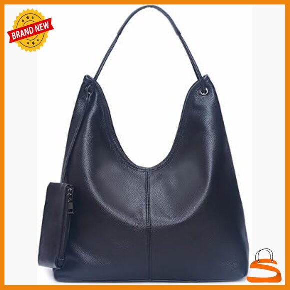 Handbags - Large Genuine Leather Hobo Shoulder Bag Slouchy Handbag for Work Everyday